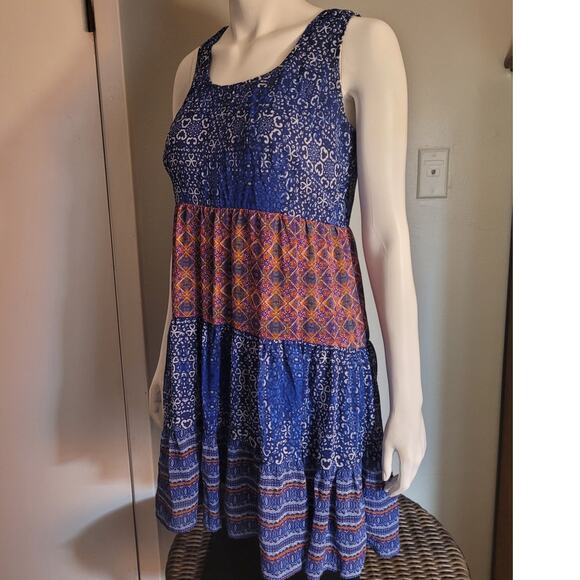 Maurices Boho Sundress Sz L Fit & Flare 27" Aztec Indie Coastal Beach Vacation - Picture 9 of 11